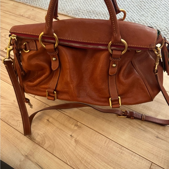 Dooney & Bourke Florentine Satchel in Brown / Natural - Picture 3 of 8